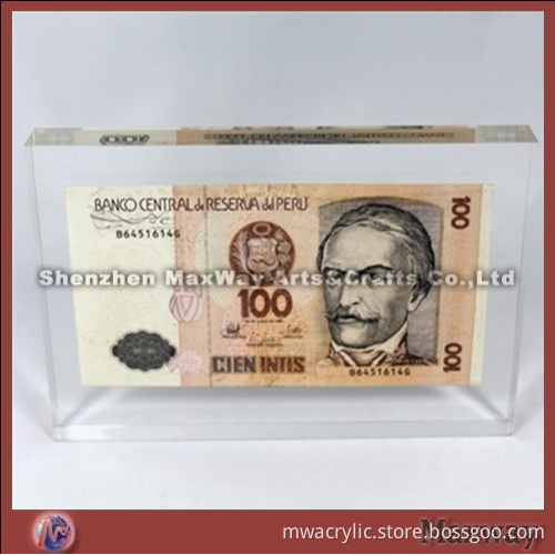 Rectangle Thickened Acrylic/Perspex Prize/Paperweight/Pressie with Card in It